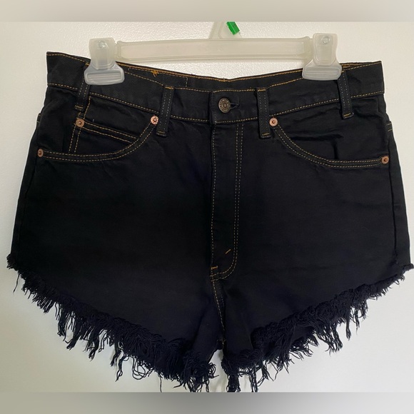 Black Levi’s High-Rise Festival Short Orange Tab - Picture 1 of 6
